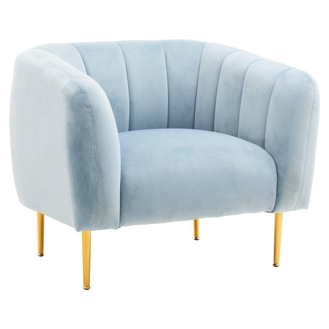 Interiors By Premier  Yasmeen Velvet Armchair Blue