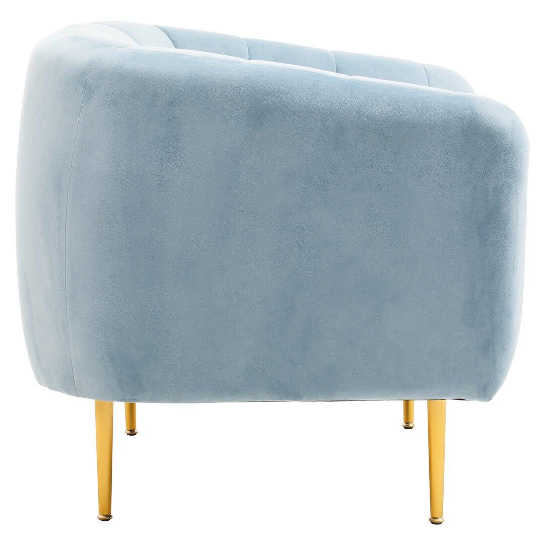 Blue - Interiors by Premier - Yasmeen Blue Velvet Armchair - 3