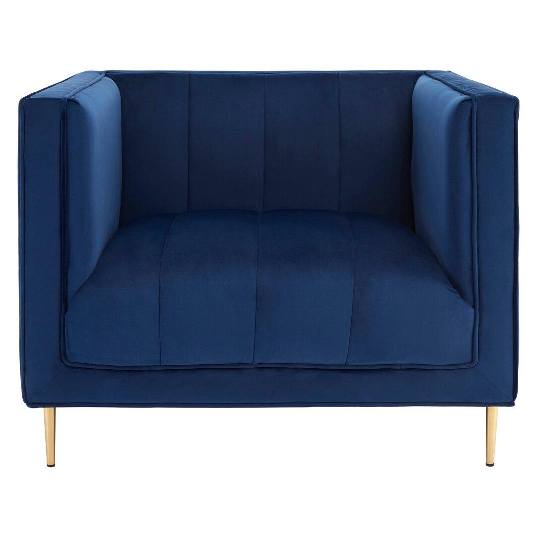 Interiors By Premier  Otylia Deep Velvet Armchair Blue