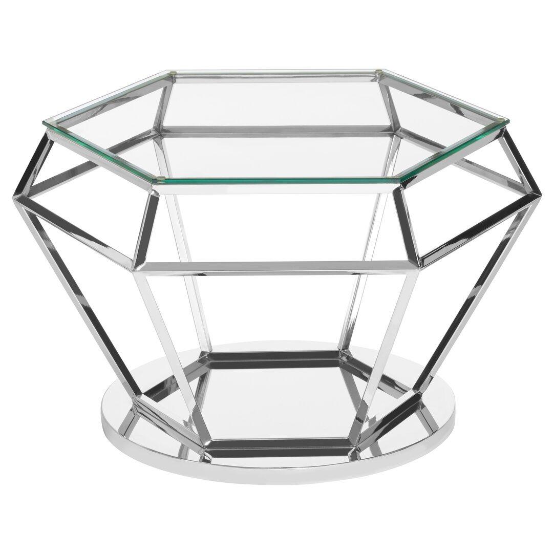 Silver - Interiors by Premier - Allure Silver Finish Diamond Design End Table - 1