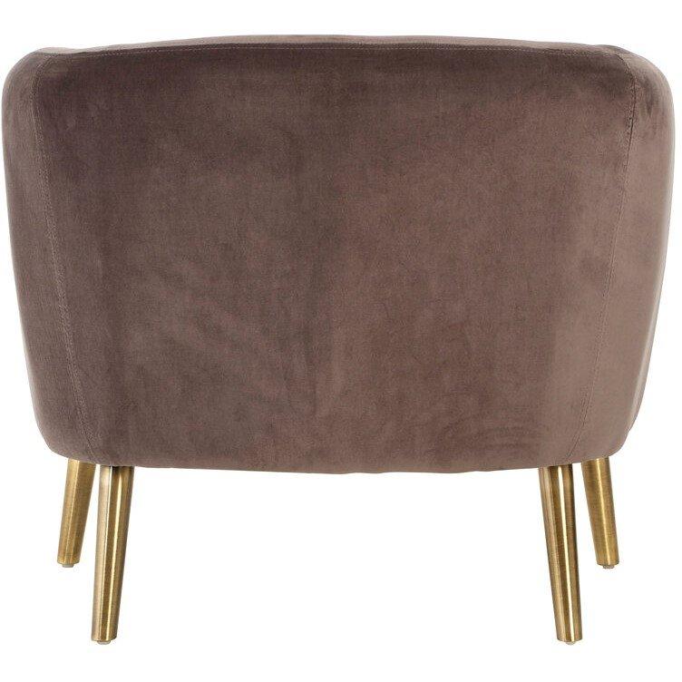 Brown - Interiors by Premier - Louxor Grey Velvet Round Armchair - 2