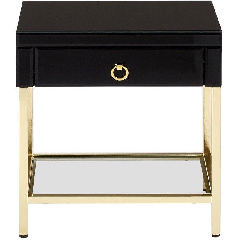 Black - Interiors by Premier - Kensington Townhouse Gold Finish Side Table - 1