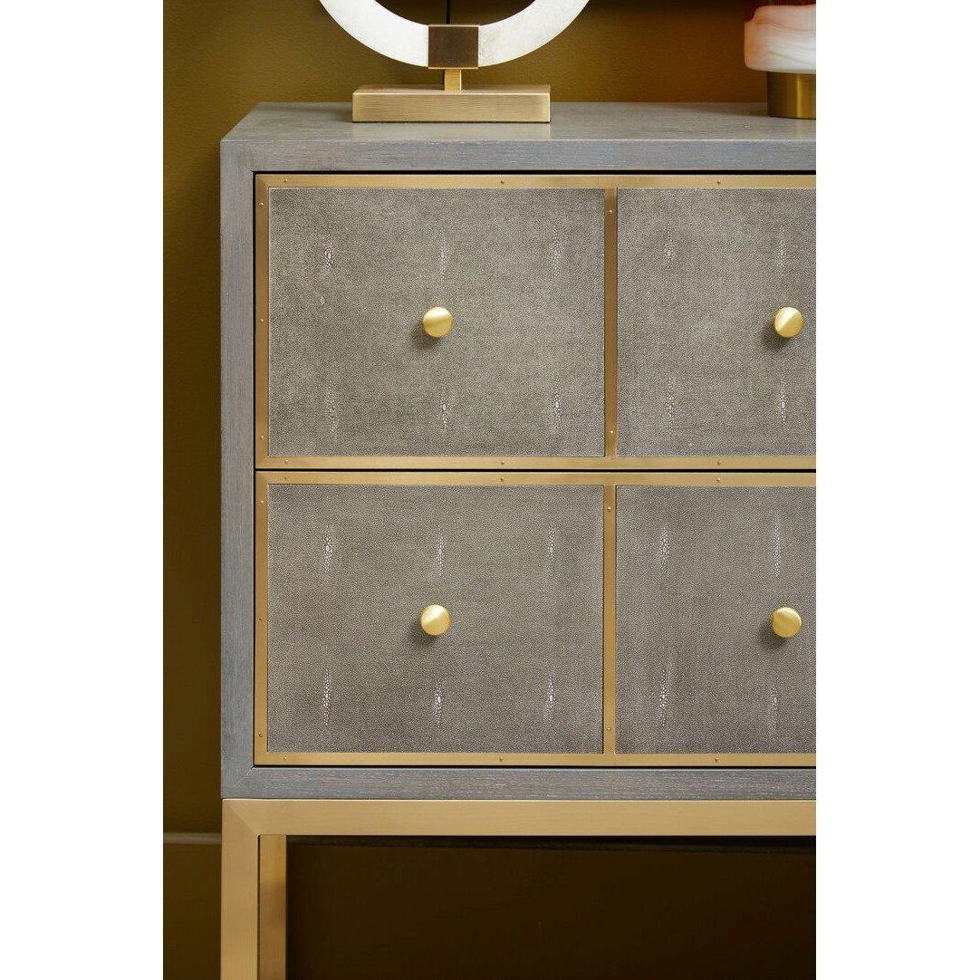 Grey - Fifty Five South - Deskey Four Drawer Console Table - 2