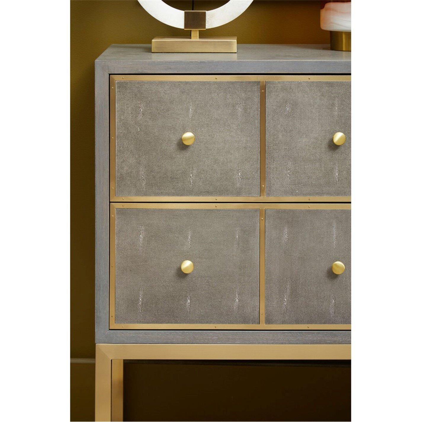 Grey - Fifty Five South - Deskey Four Drawer Console Table - 4