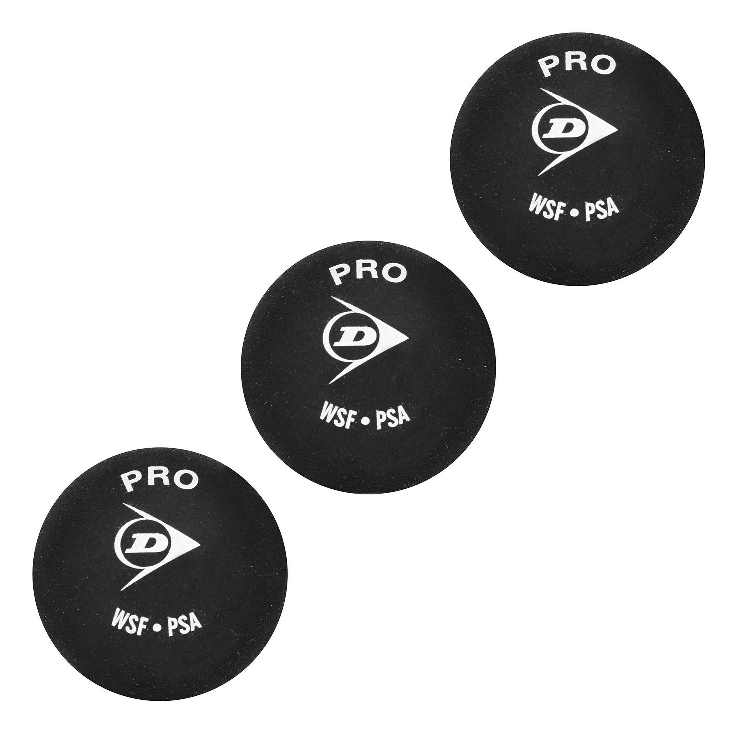 Black - Dunlop - Pro 3 Squash balls - 2