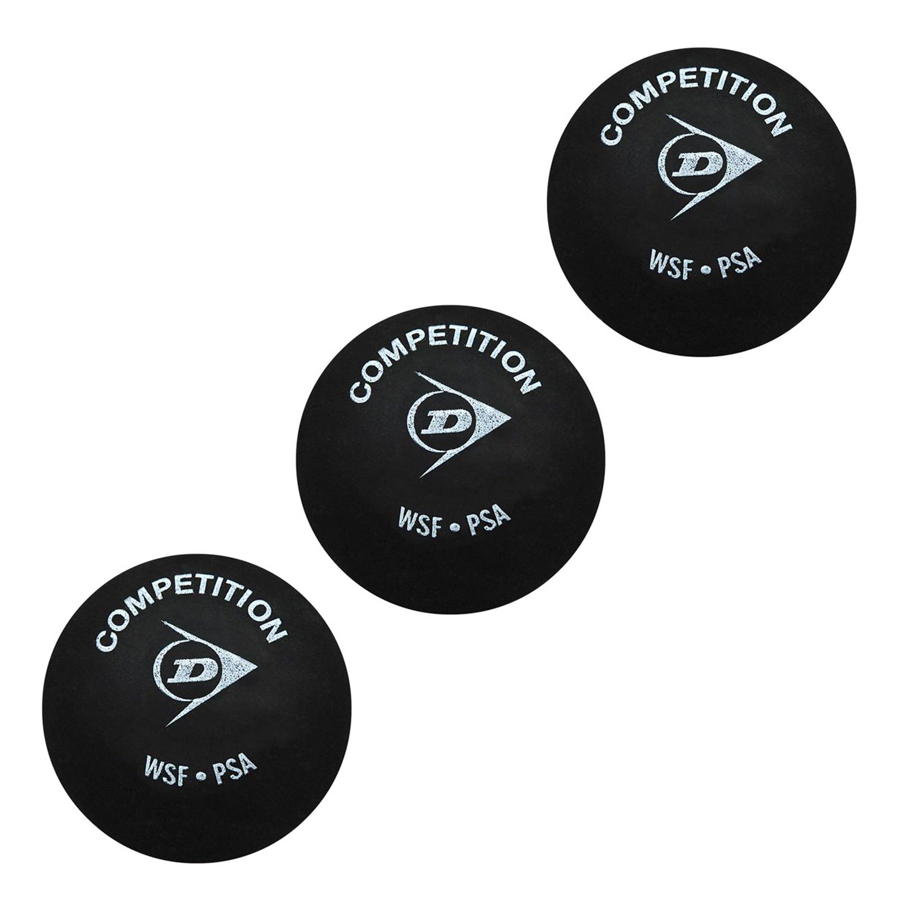 Black - Dunlop - Competition 3 Squash balls - 2