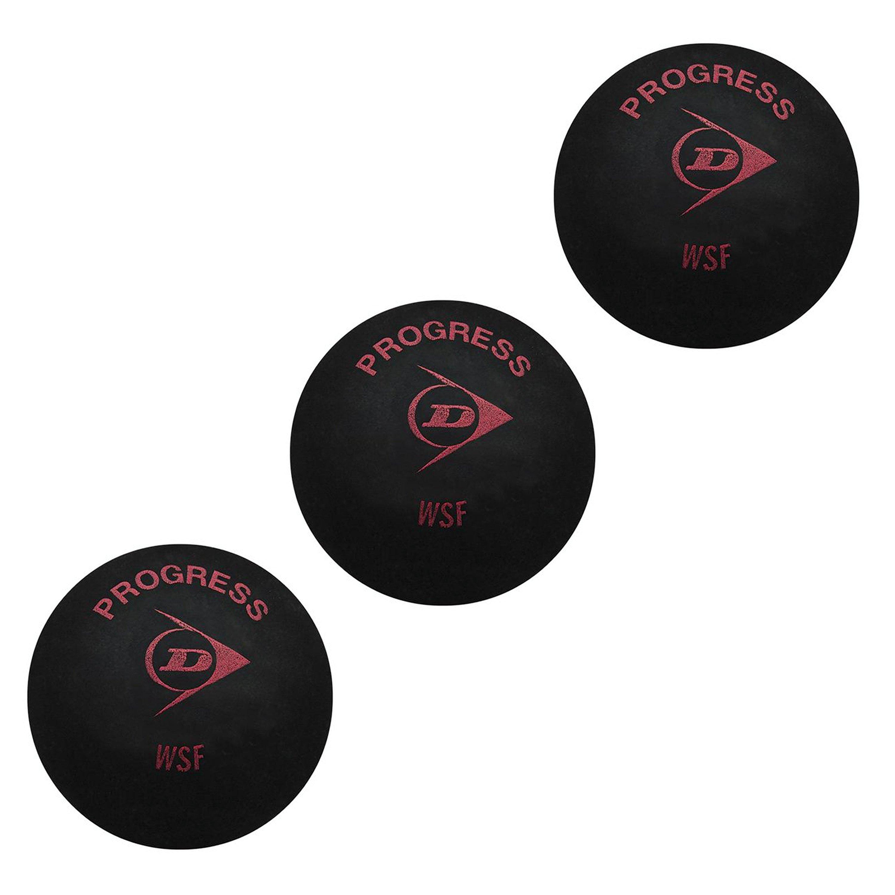 Black - Dunlop - Progress 3 Squash balls - 2