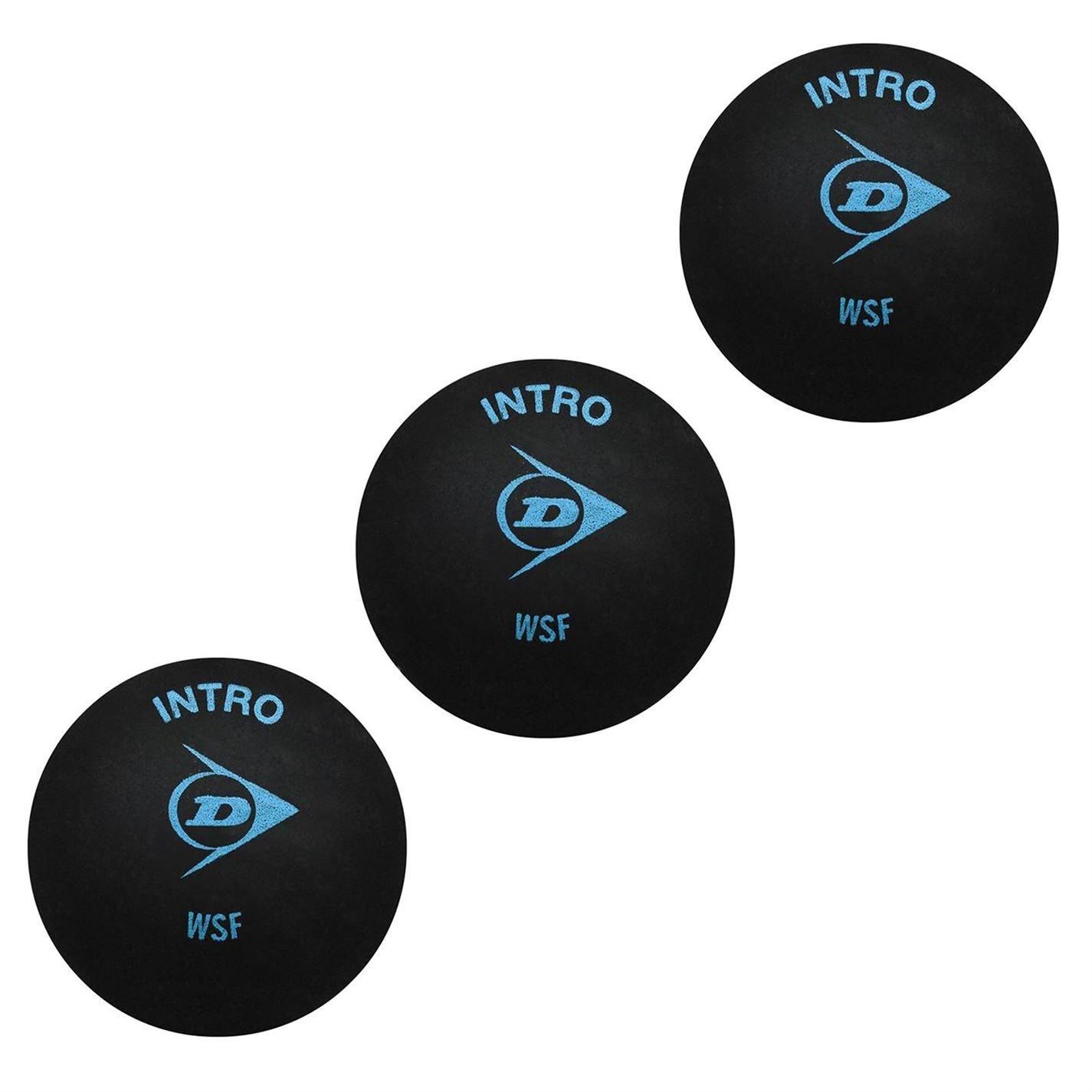 Black - Dunlop - Intro 3 Squash balls - 1