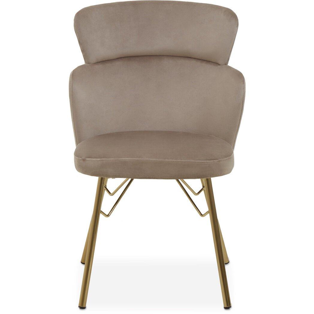 Interiors By Premier  Veneto Mink Velvet Chair - Brown