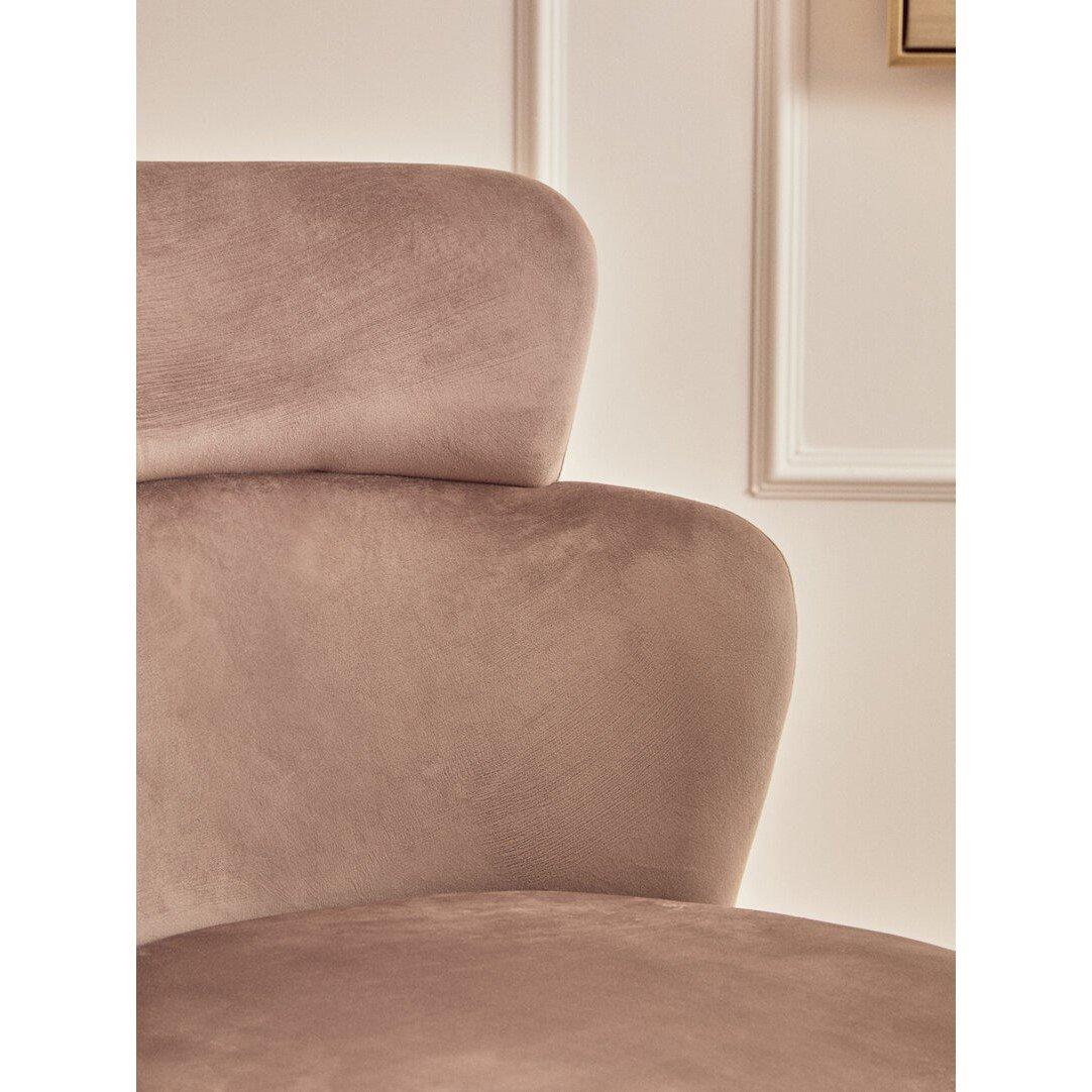 Brown - Interiors by Premier - Veneto Mink Velvet Chair - 2