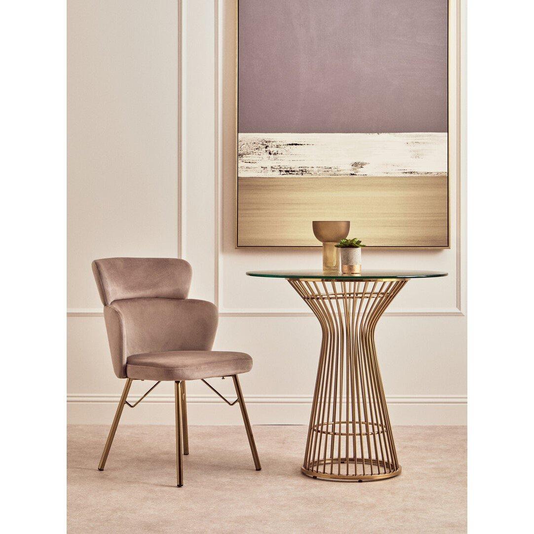 Brown - Interiors by Premier - Veneto Mink Velvet Chair - 4