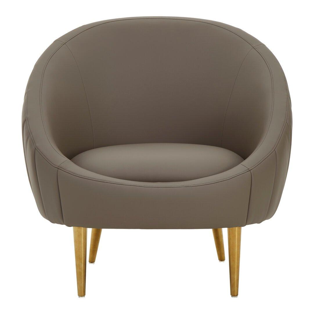 Fifty Five South  Lagero Leather Effect Armchair Brown