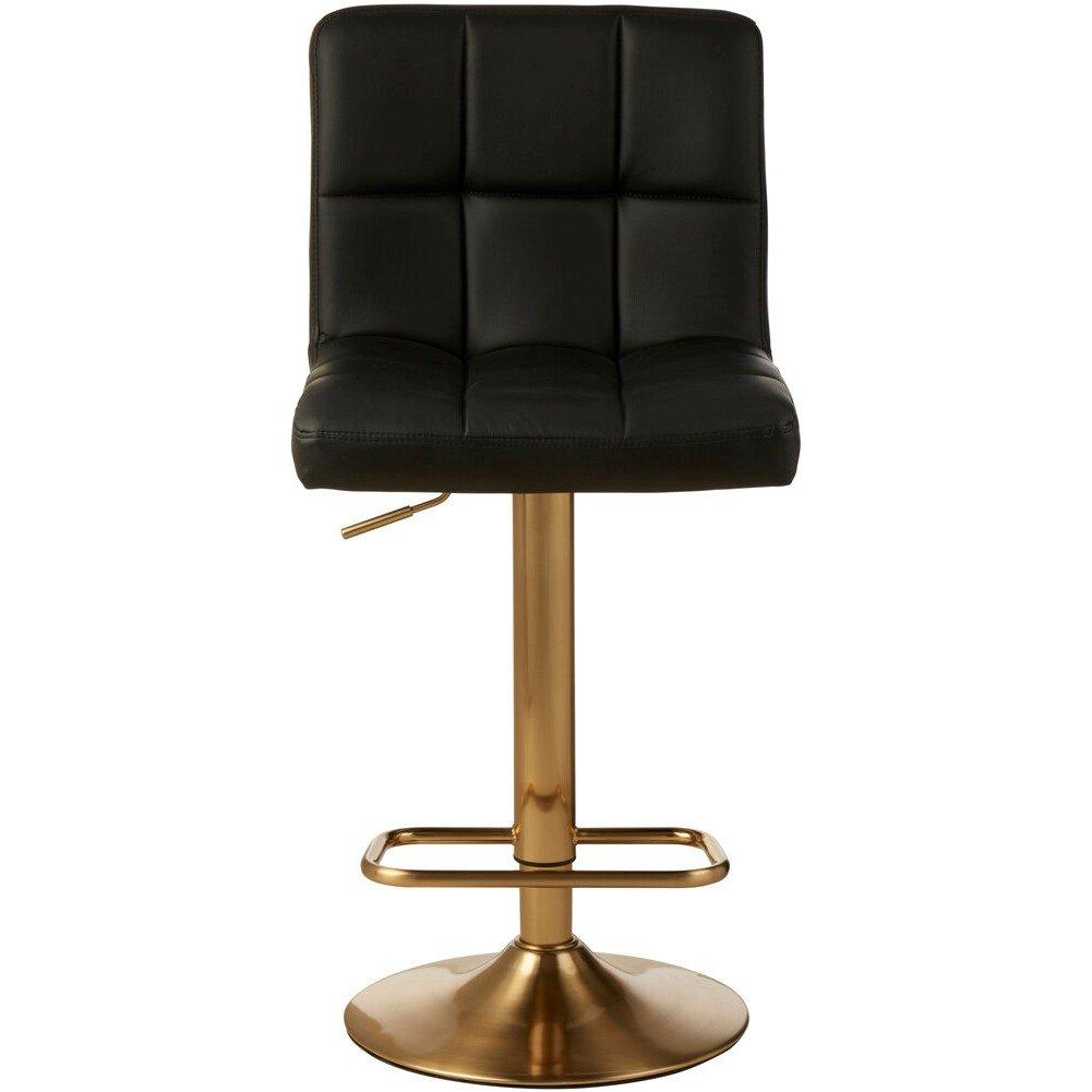 Interiors By Premier  Baina Quilted Bar Stool - Black