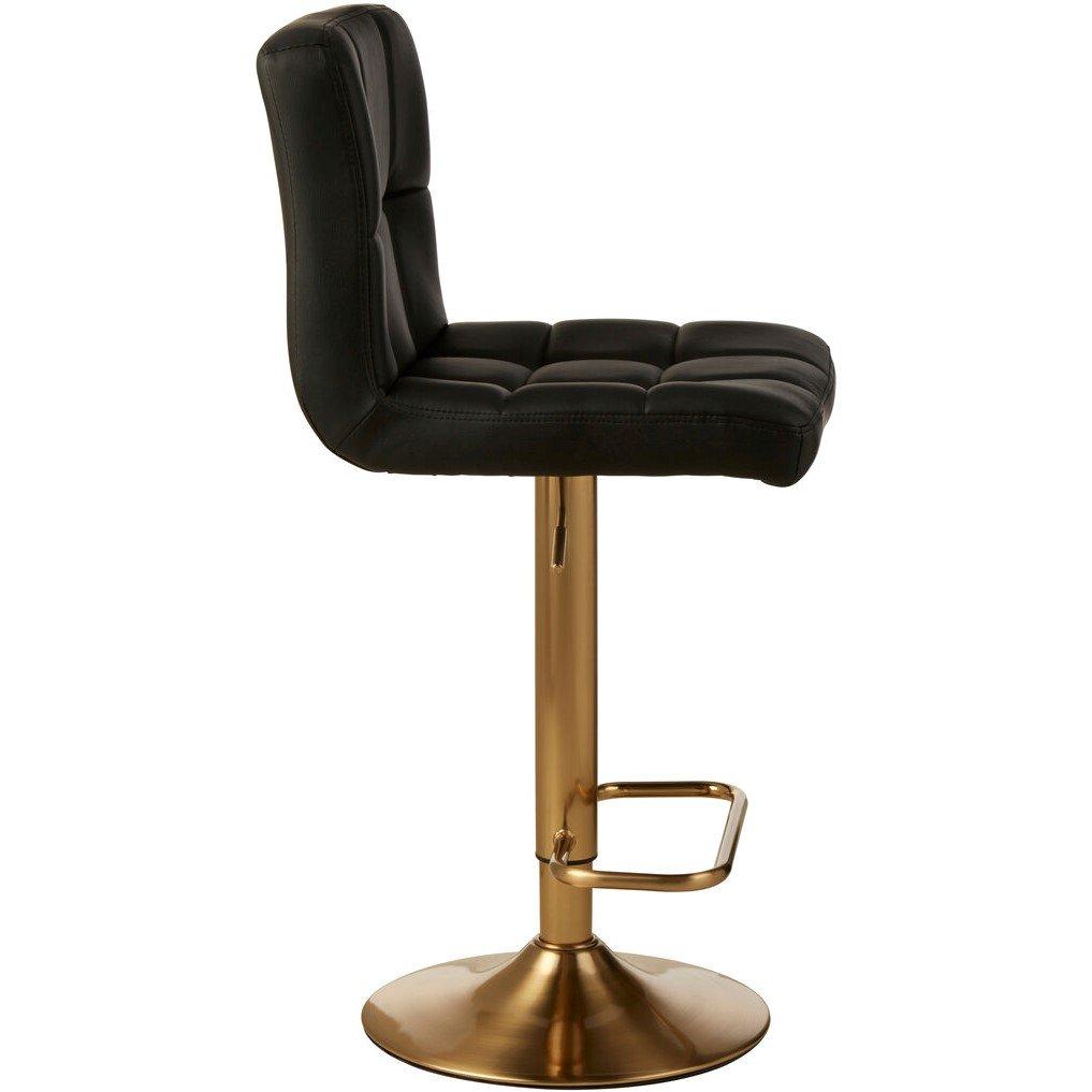 Black - Interiors by Premier - Baina Quilted Bar Stool - 3
