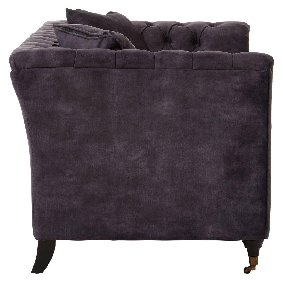 Grey - Fifty Five South - Sabrina Two Seat Grey Velvet Sofa - 3