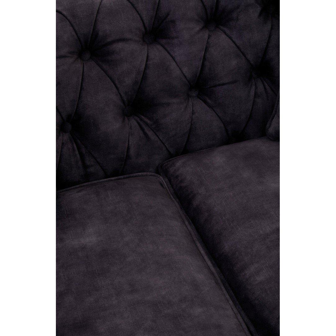 Grey - Fifty Five South - Sabrina Two Seat Grey Velvet Sofa - 5