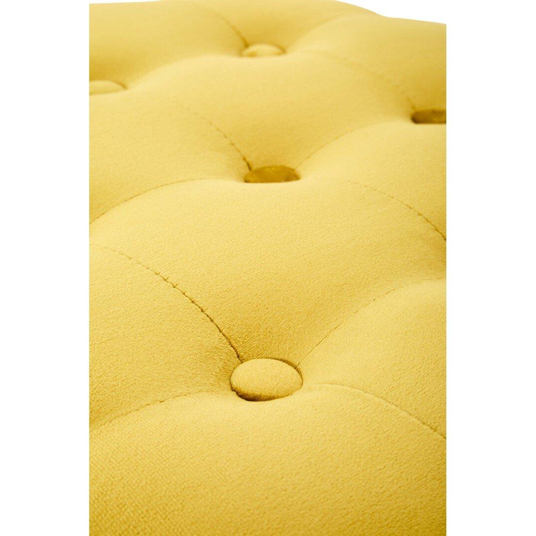 Green - Interiors by Premier - Loretta Pistachio Velvet Stool With Matte Gold Fin - 2