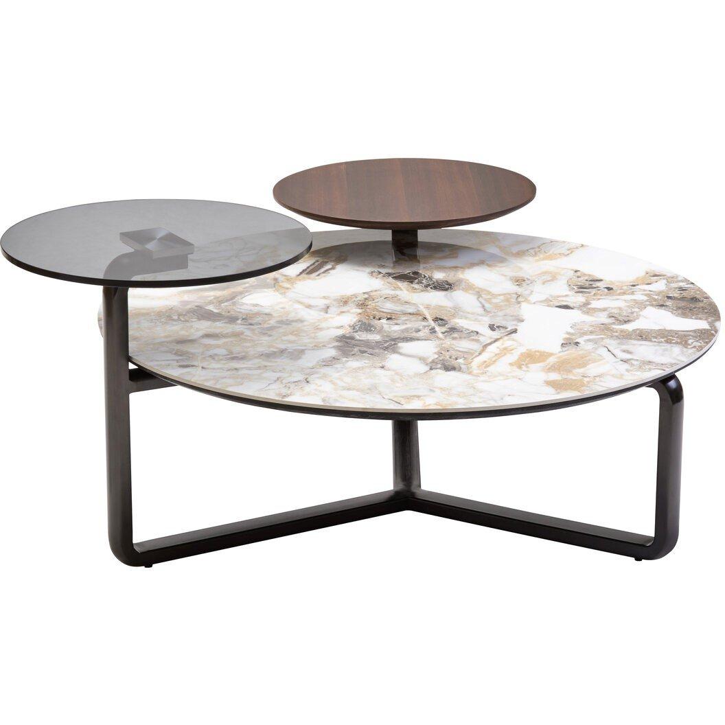 Grey - Fifty Five South - Imperia Green/Grey Round Ceramic Coffee Table - 4