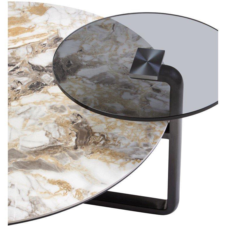 Grey - Fifty Five South - Imperia Green/Grey Round Ceramic Coffee Table - 5