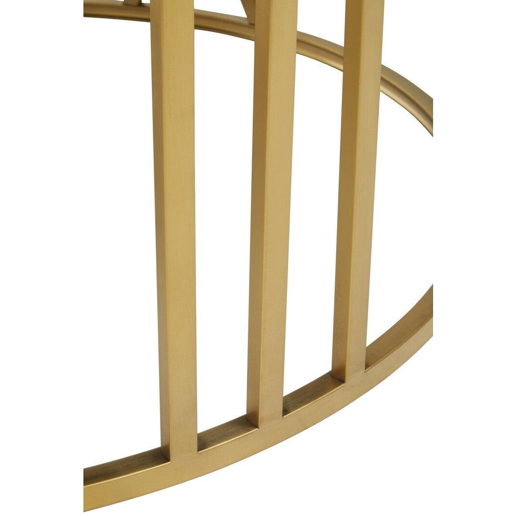 Gold - Fifty Five South - Alana Round Coffee Table with Gold Frame and Black - 4