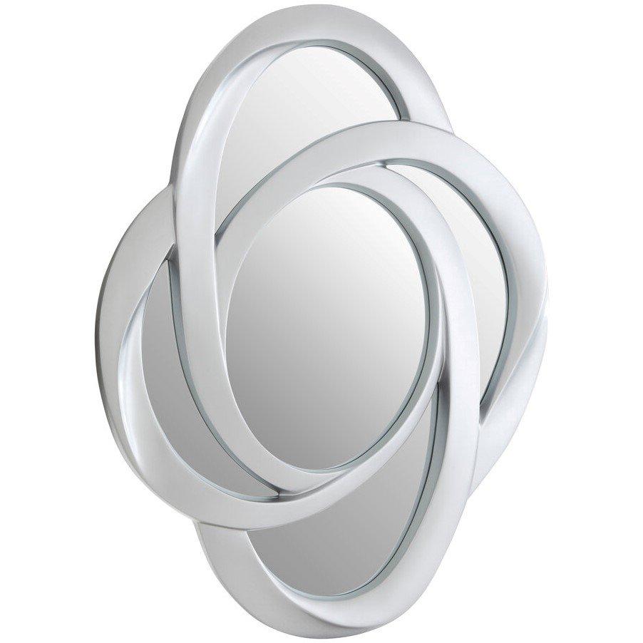 Interiors By Premier  Opus Finish Elliptical Design Wall Mirror Silver