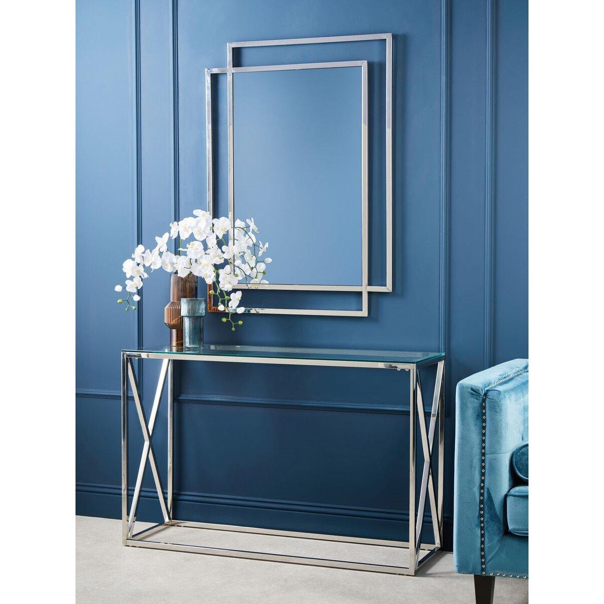 Interiors By Premier  Allure Large Wall Mirror Silver