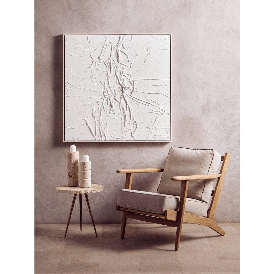 Multi - Fifty Five South - Astratto Canvas White Pleated Fabric Hand Painted - 2