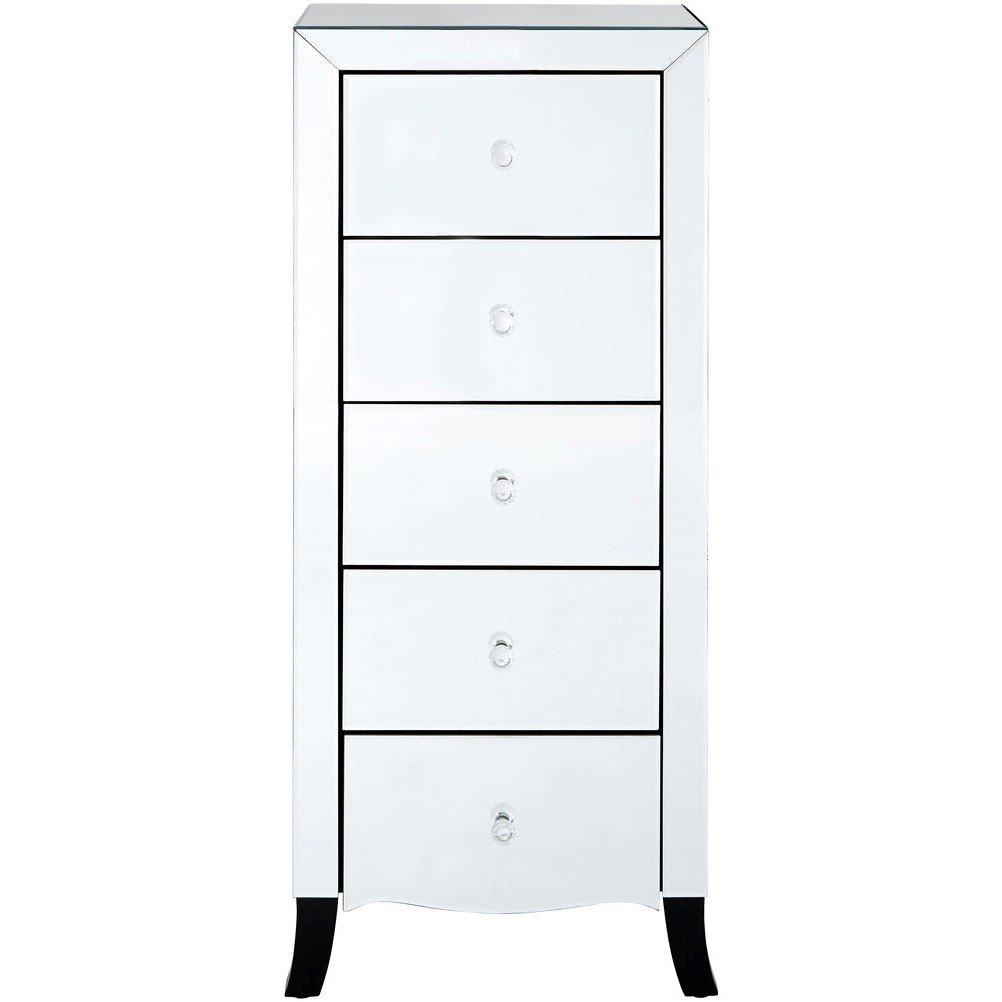 Interiors By Premier  Graciela 5 Drawer Chest - Silver