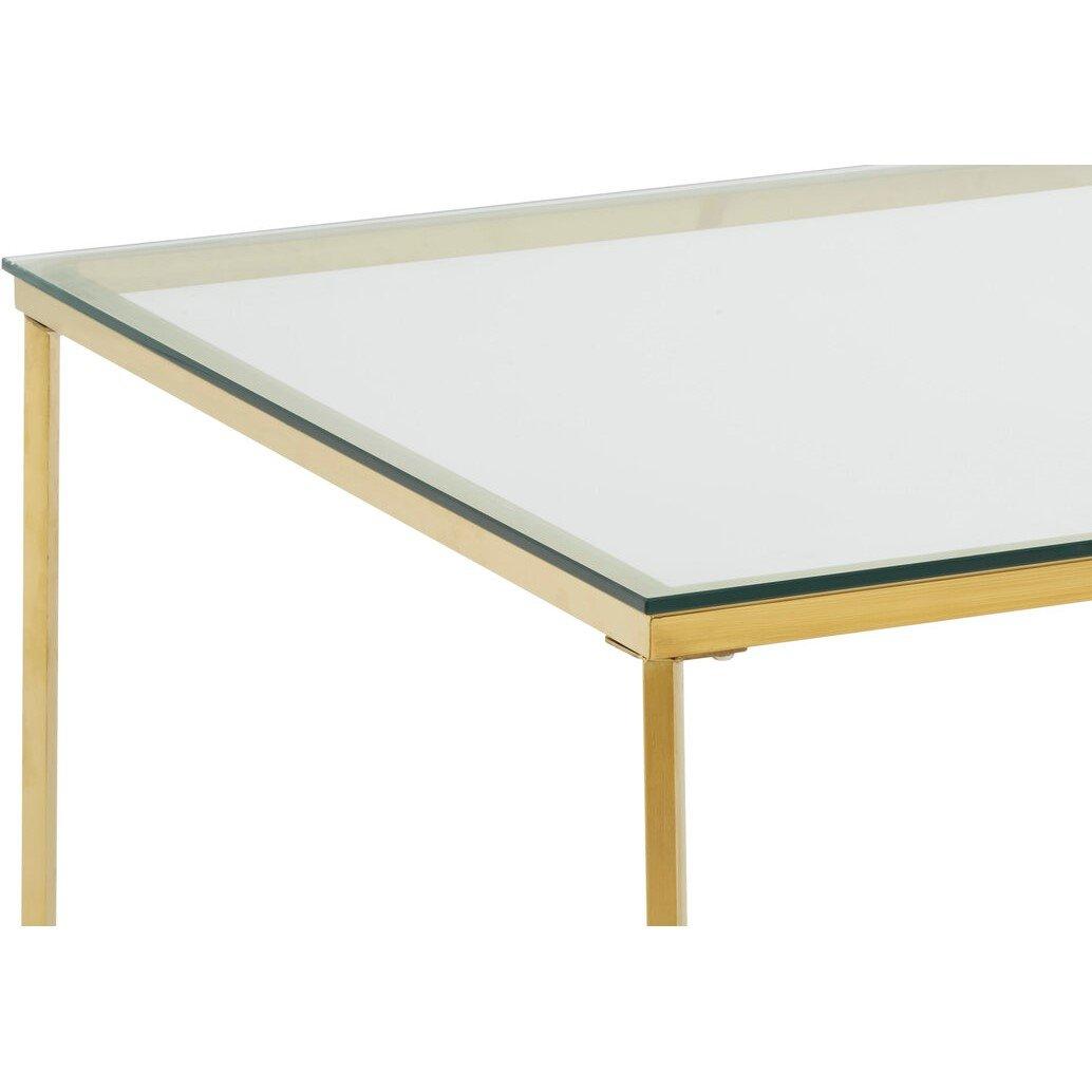 Gold - Interiors by Premier - Allure Gold Finish Cross Base Coffee Table - 4