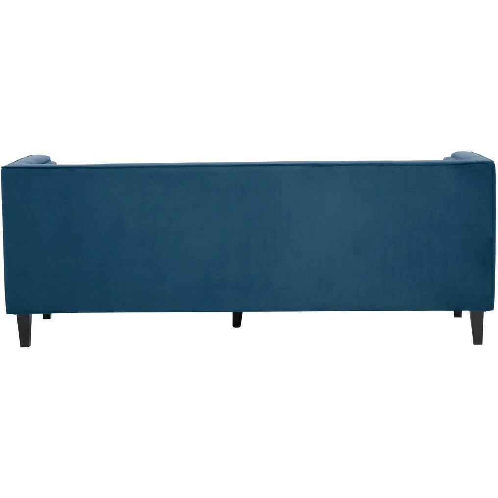 Blue - Interiors by Premier - Helia 3 Seat Blue Velvet Sofa - 3