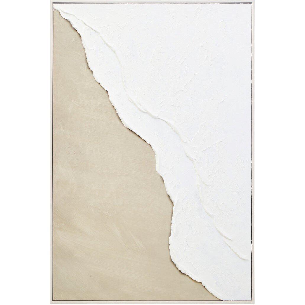 Multi - Fifty Five South - Astratto Canvas Natural And White Textured Plaster - 1