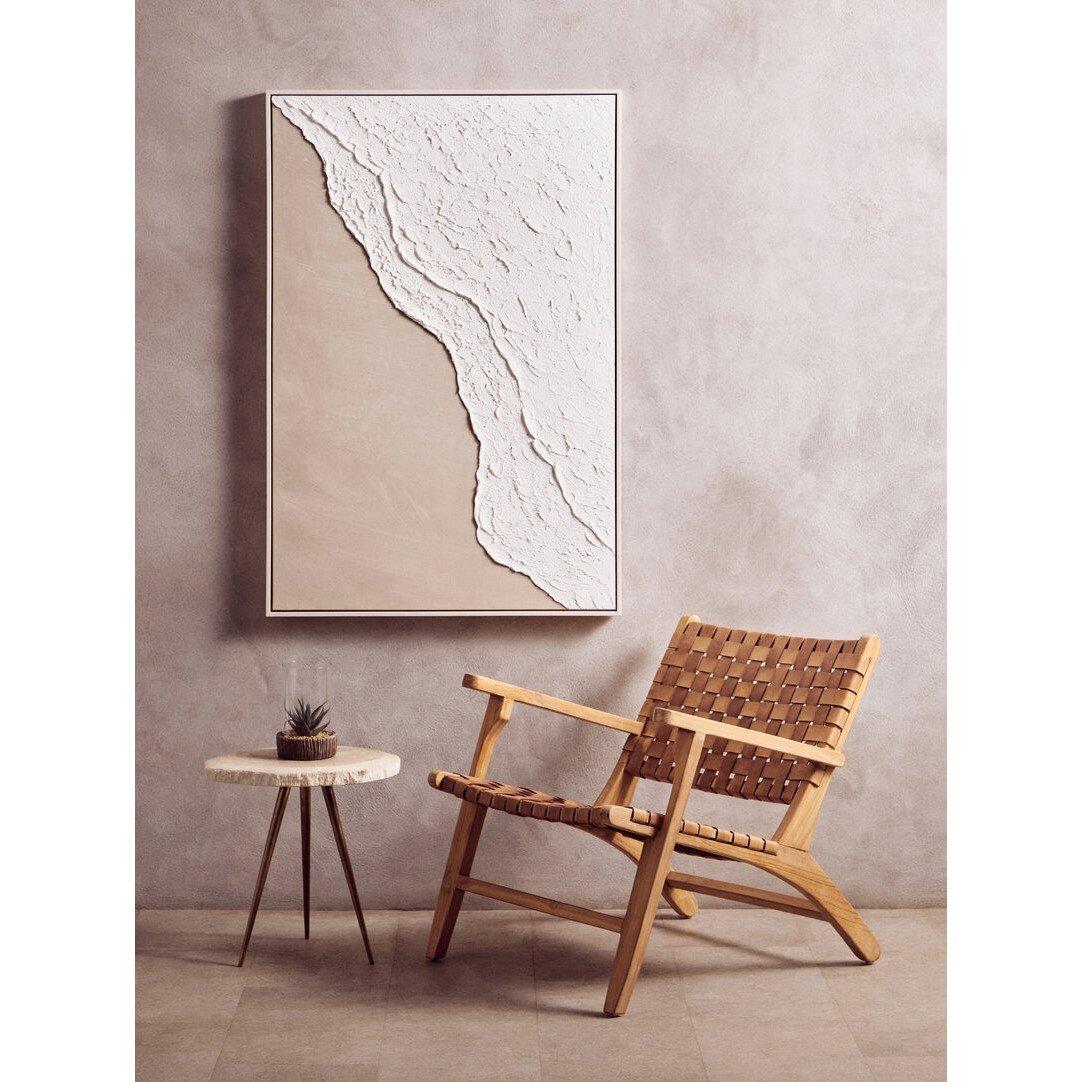 Multi - Fifty Five South - Astratto Canvas Natural And White Textured Plaster - 3