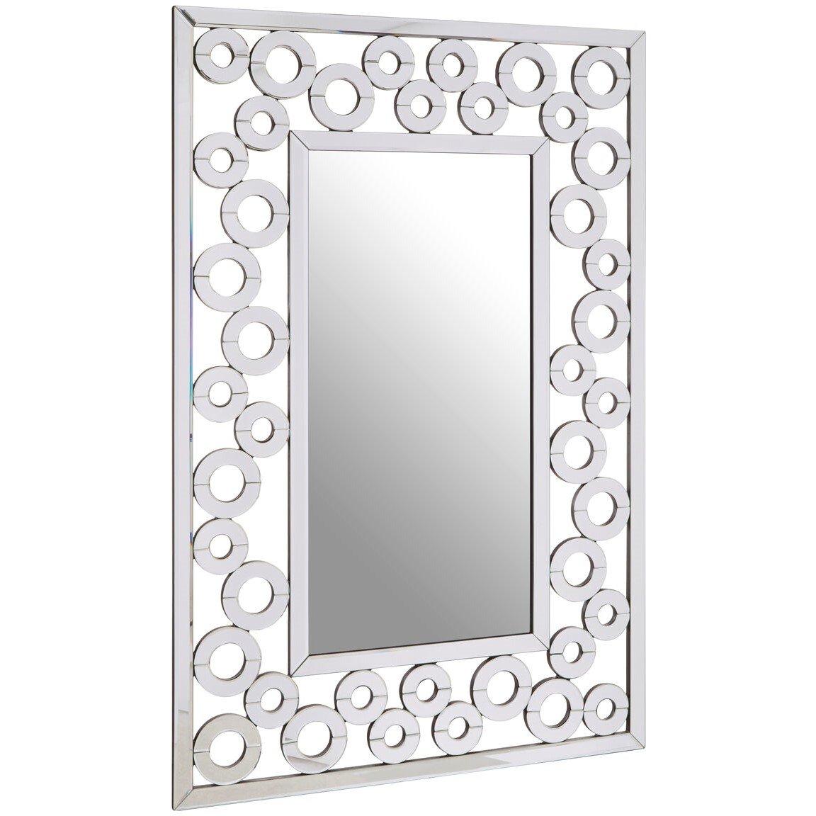 Interiors By Premier  Puzzle Wall Mirror With Scrolled Frame - Silver