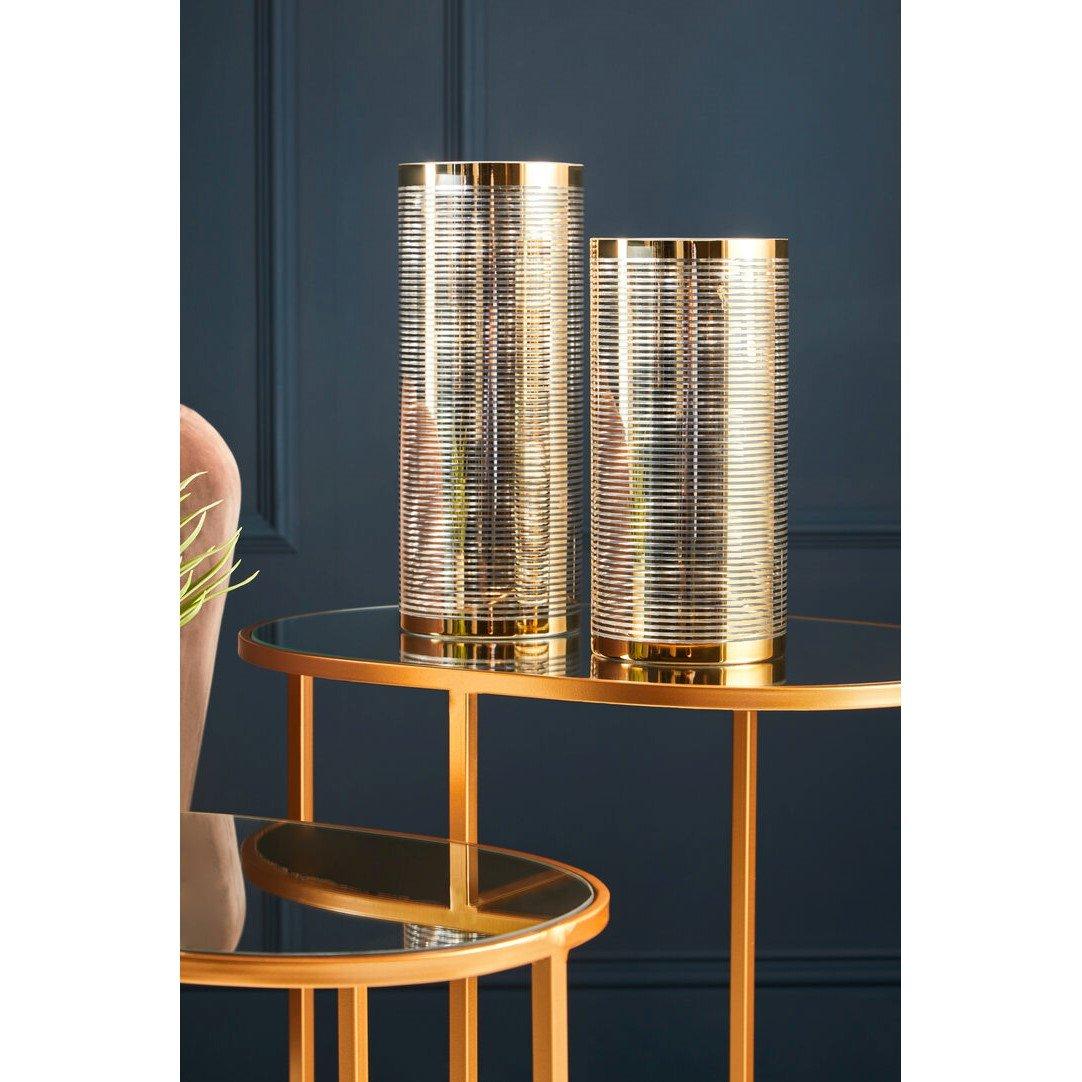 Gold - Interiors by Premier - Avantis Set Of 2 Oval Side Tables - 2