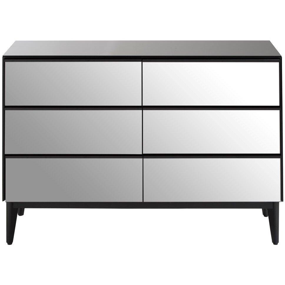 Black - Interiors by Premier - Rovigo 6 Drawer Chest - 1