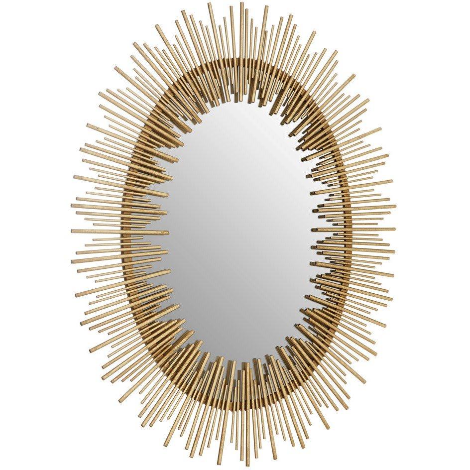 Gold - Fifty Five South - Phalanx Oval Wall Mirror - 1