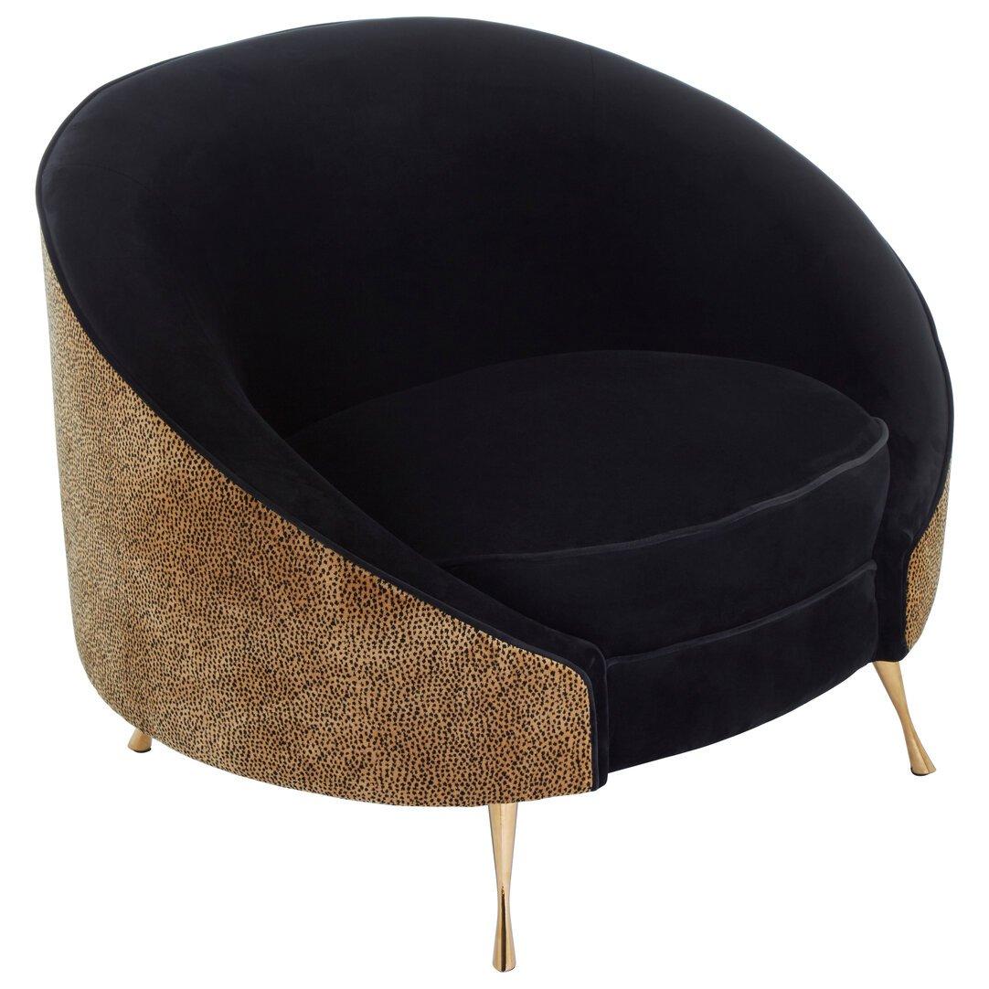 Black - Fifty Five South - Manhattan Leopard Print Armchair - 2