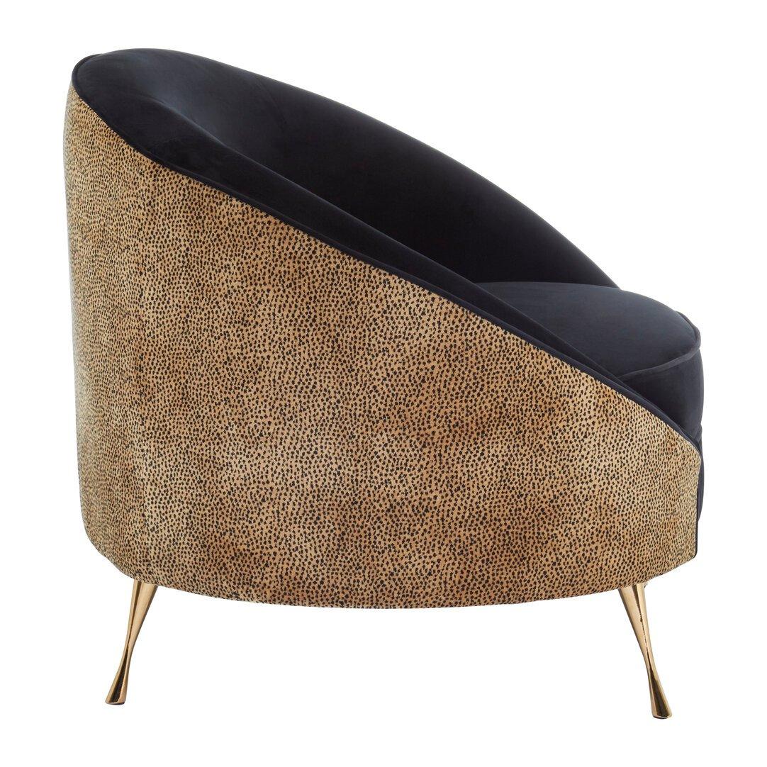 Black - Fifty Five South - Manhattan Leopard Print Armchair - 4