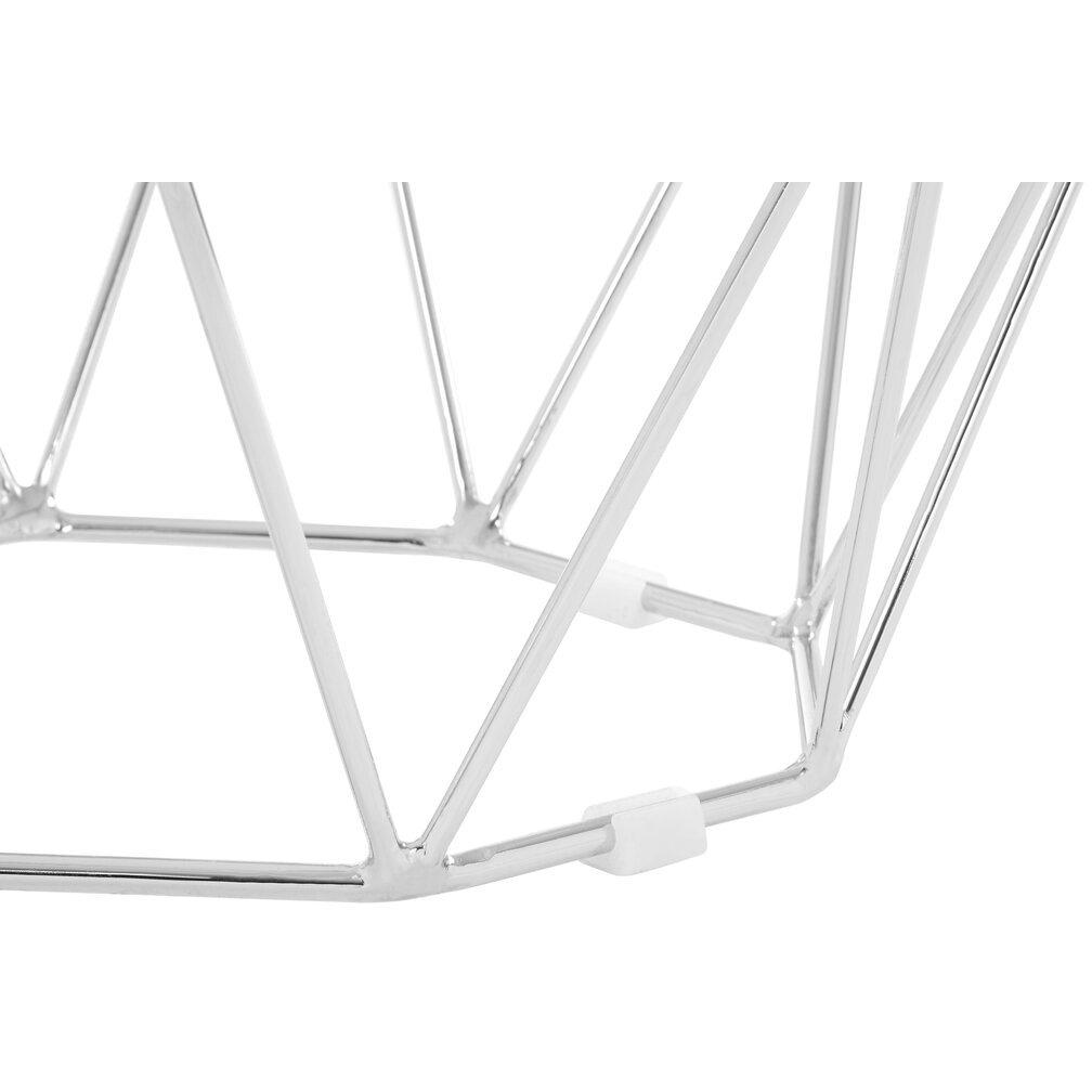 Silver - Interiors by Premier - Allure Tempered Glass And Chrome Hexagon End Table - 3