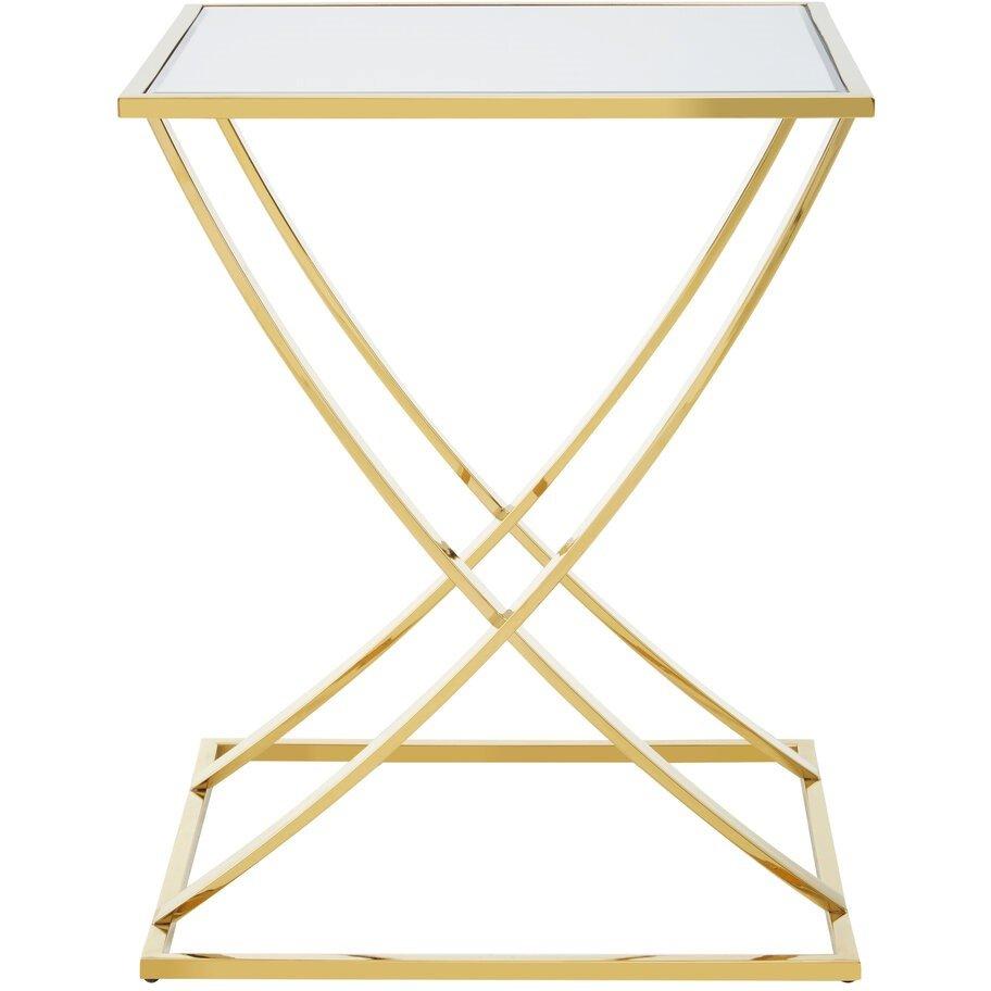 Gold - Interiors by Premier - Reena Gold Finish Side Table - 2