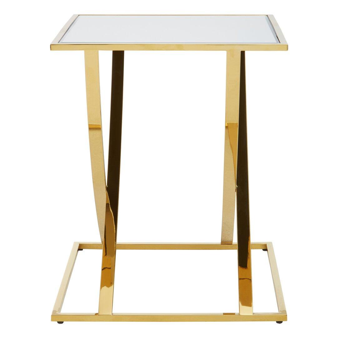 Gold - Interiors by Premier - Reena Gold Finish Side Table - 3