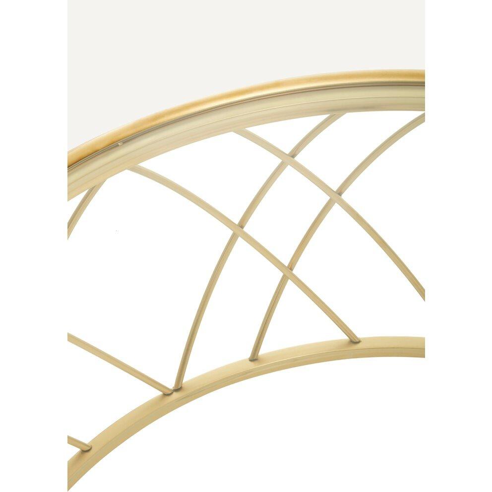 Gold - Interiors by Premier - Ackley Gold Round Coffee Table with Clear Glass - 4