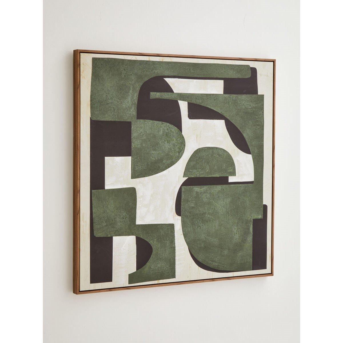 Green - Fifty Five South - Astratto Green Textured Abstract Wall Art - 2
