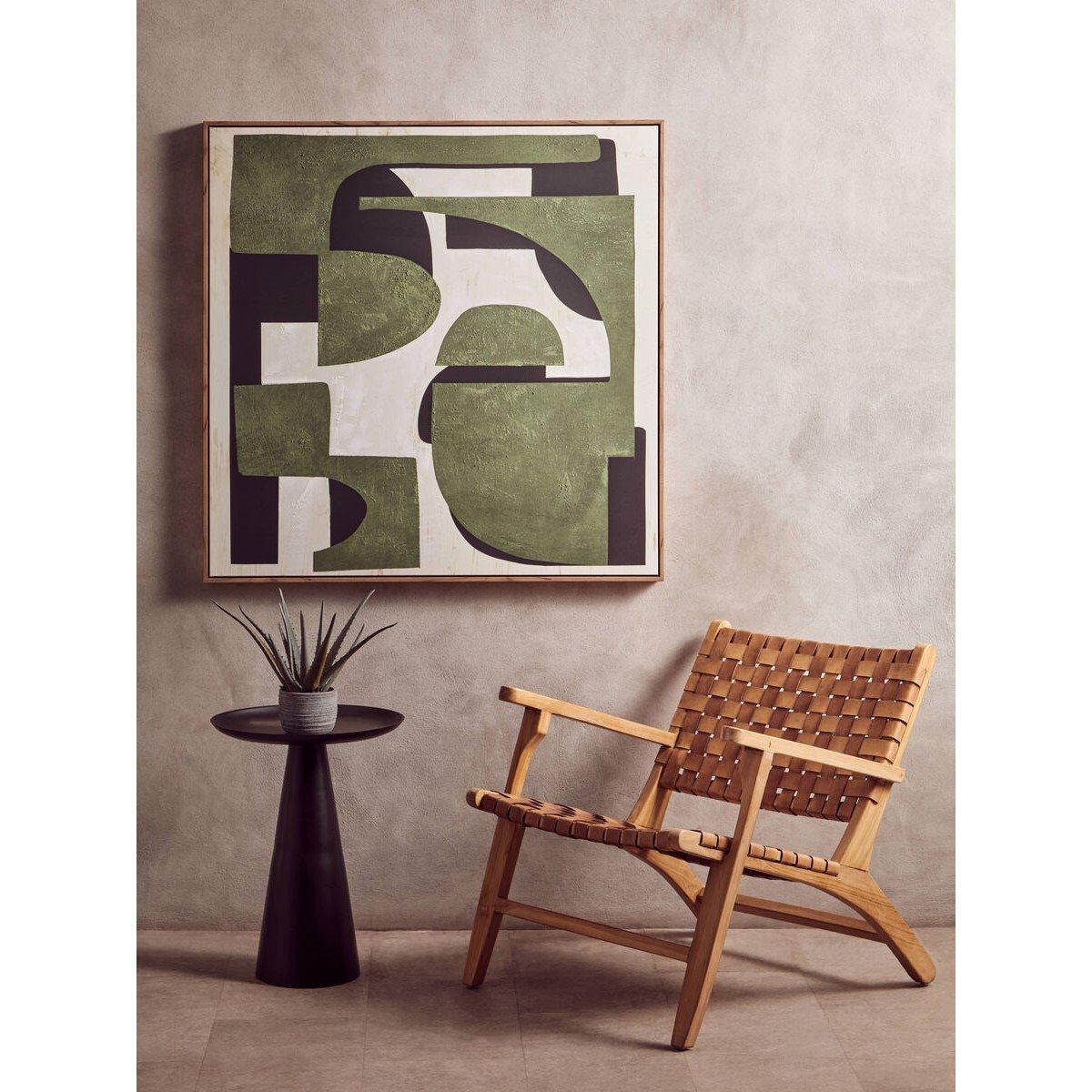 Green - Fifty Five South - Astratto Green Textured Abstract Wall Art - 3
