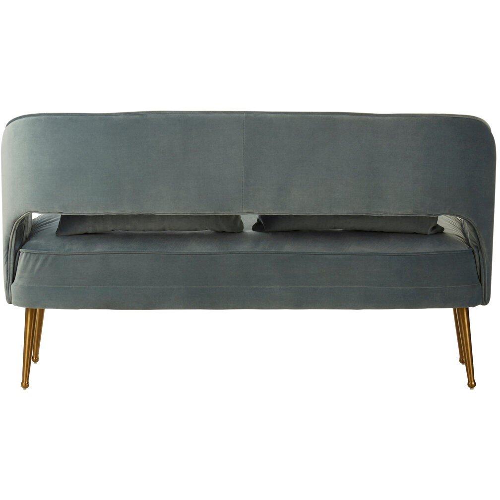 Blue - Fifty Five South - Hendricks 2 Seater Dusky Blue Velvet Sofa - 2