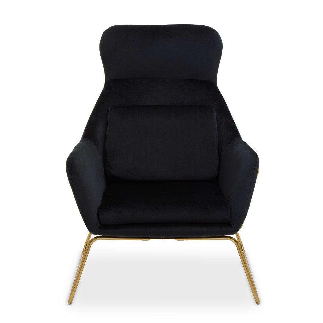 Interiors By Premier  Stockholm Velvet Armchair Black