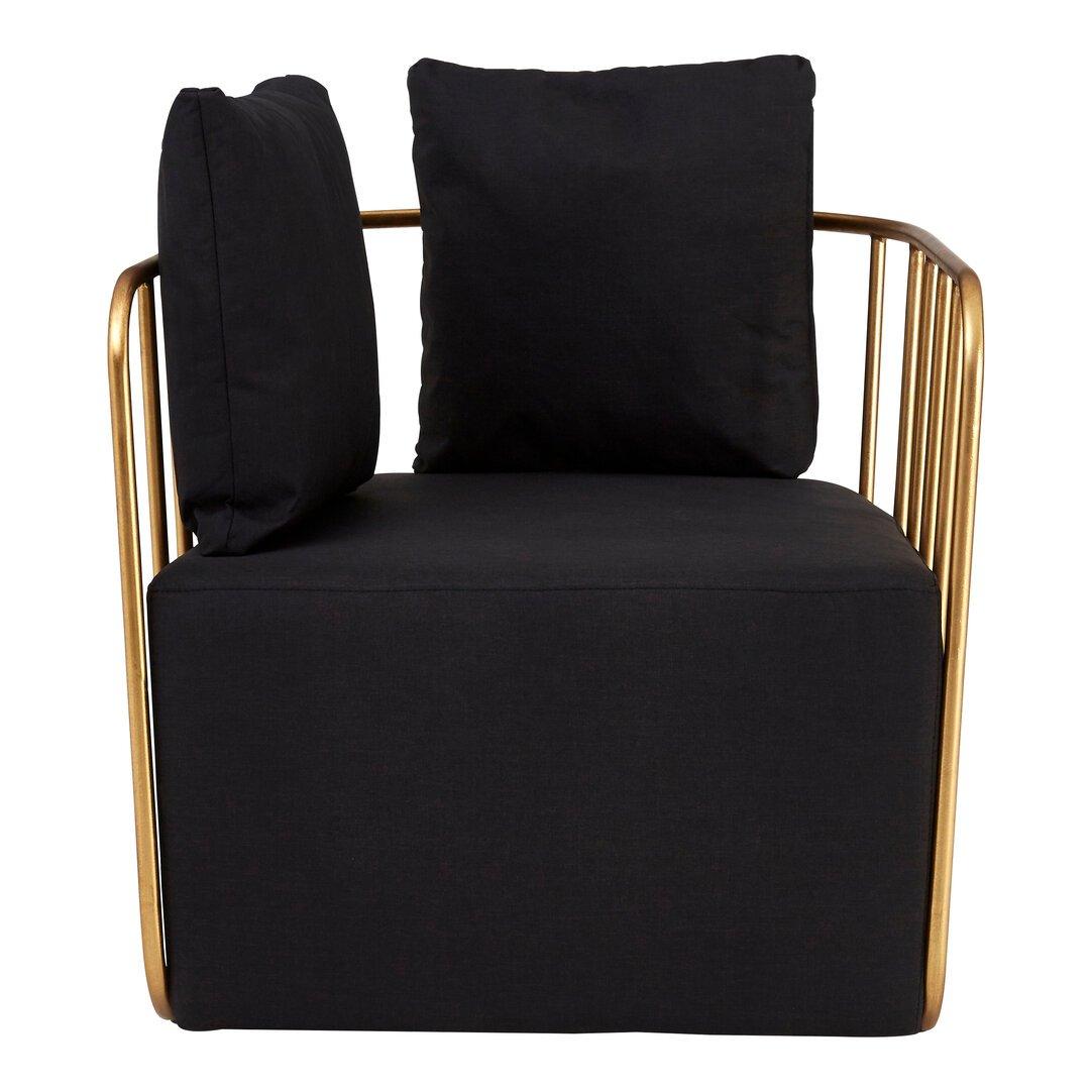 Black - Fifty Five South - Rosina Black Linen Chair - 1
