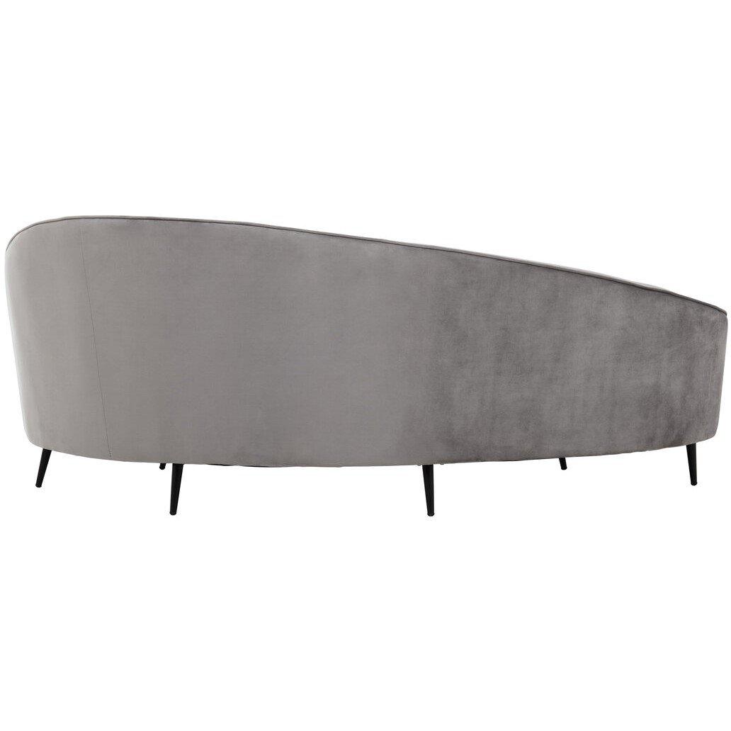 Grey - Interiors by Premier - Hasina Three Seat Grey Velvet Sofa - 2