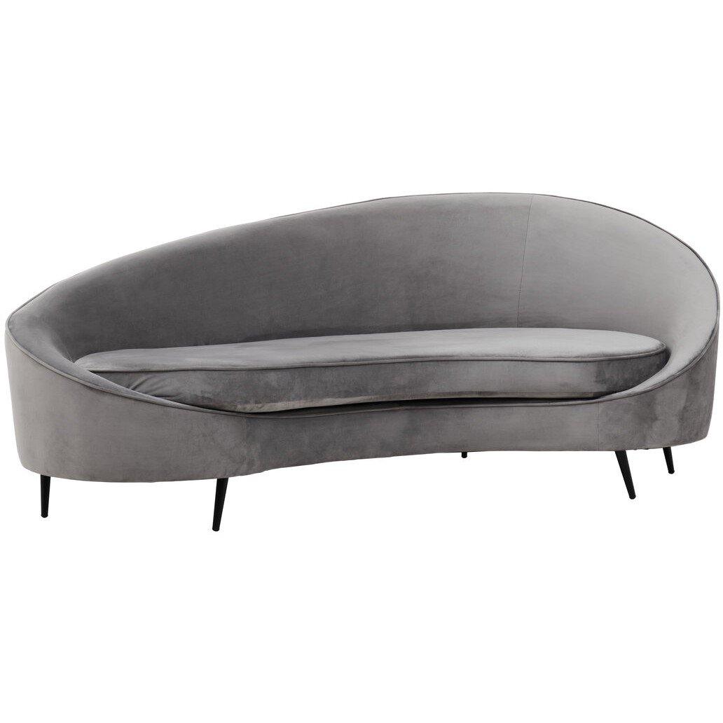 Grey - Interiors by Premier - Hasina Three Seat Grey Velvet Sofa - 4