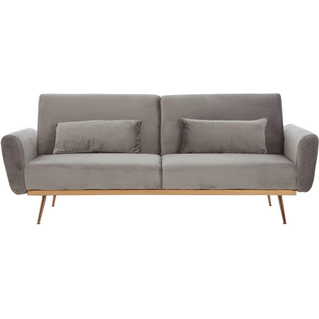 Interiors By Premier  Hatton Velvet Sofa Bed Grey